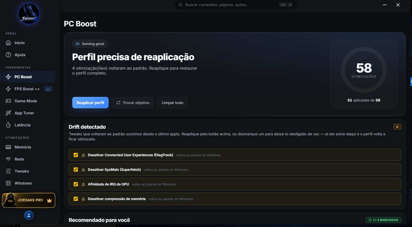 JordanX Optimizer — PC Boost